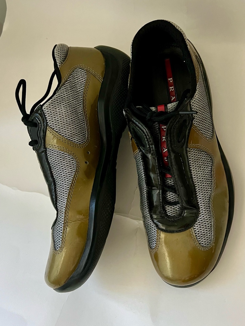 Prada Y2K vintage Leather & Mesh Sneakers - Picture 3 of 16